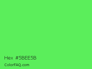 Hex #5bee5b Color Image