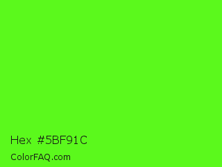 Hex #5bf91c Color Image