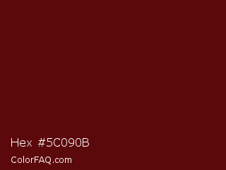 Hex #5c090b Color Image
