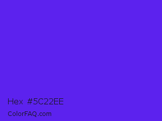 Hex #5c22ee Color Image