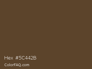 Hex #5c442b Color Image