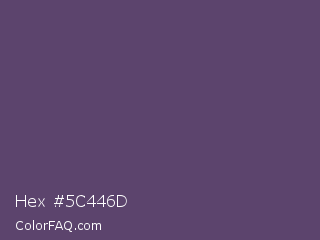 Hex #5c446d Color Image