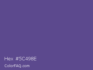 Hex #5c498e Color Image