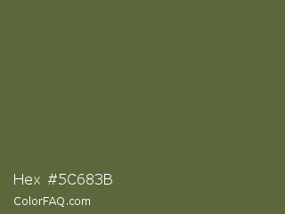 Hex #5c683b Color Image