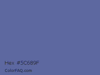 Hex #5c689f Color Image