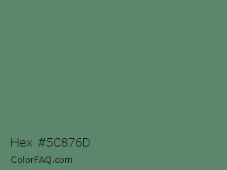 Hex #5c876d Color Image