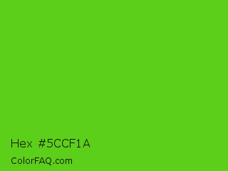 Hex #5ccf1a Color Image