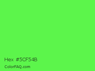 Hex #5cf54b Color Image