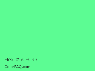 Hex #5cfc93 Color Image