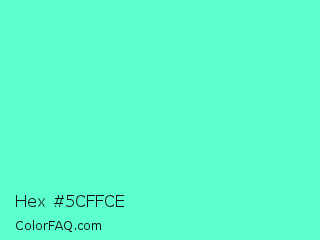 Hex #5cffce Color Image