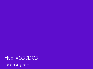 Hex #5d0dcd Color Image