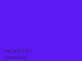 Hex #5d19f2 Color Image