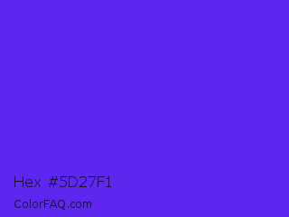 Hex #5d27f1 Color Image