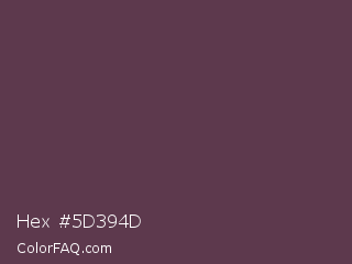 Hex #5d394d Color Image
