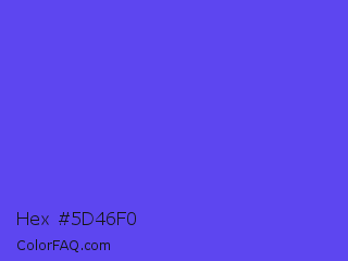 Hex #5d46f0 Color Image