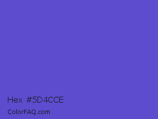 Hex #5d4cce Color Image