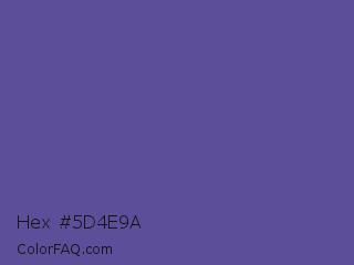 Hex #5d4e9a Color Image