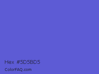 Hex #5d5bd5 Color Image
