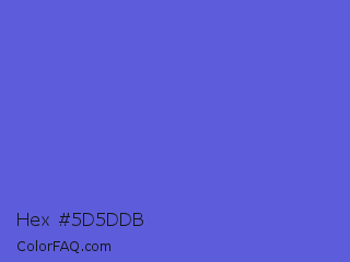 Hex #5d5ddb Color Image