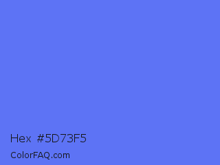 Hex #5d73f5 Color Image