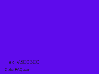 Hex #5e0bec Color Image
