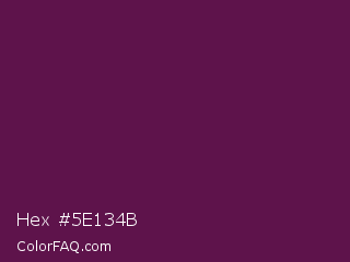Hex #5e134b Color Image