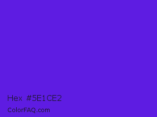Hex #5e1ce2 Color Image