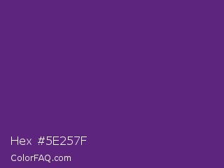 Hex #5e257f Color Image