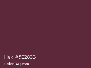 Hex #5e283b Color Image