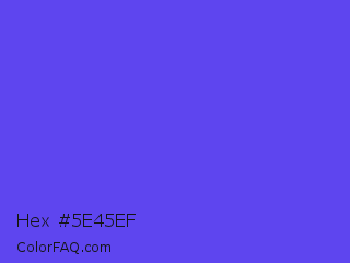 Hex #5e45ef Color Image