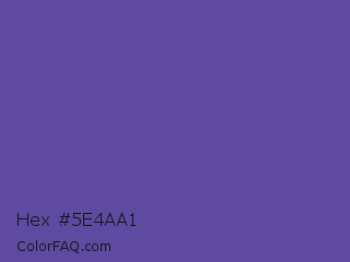 Hex #5e4aa1 Color Image