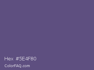 Hex #5e4f80 Color Image