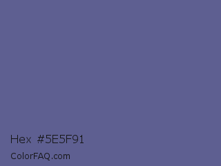 Hex #5e5f91 Color Image