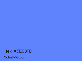 Hex #5e83fd Color Image