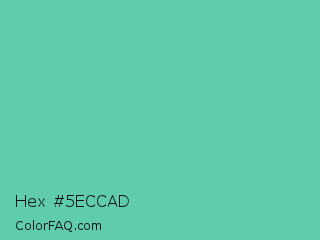 Hex #5eccad Color Image