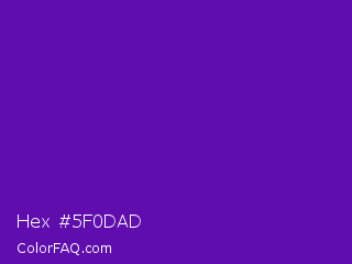 Hex #5f0dad Color Image