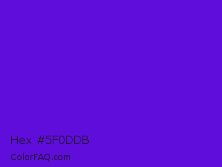 Hex #5f0ddb Color Image