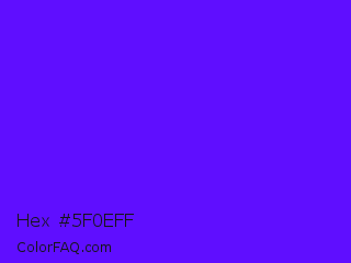Hex #5f0eff Color Image
