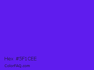 Hex #5f1cee Color Image