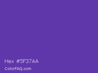 Hex #5f37aa Color Image