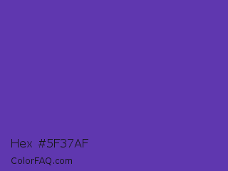 Hex #5f37af Color Image