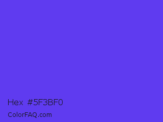 Hex #5f3bf0 Color Image