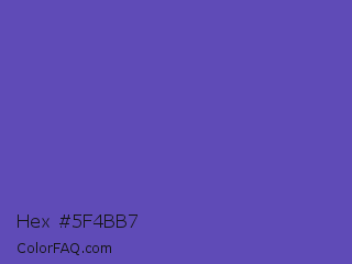 Hex #5f4bb7 Color Image
