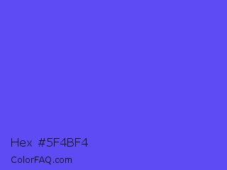 Hex #5f4bf4 Color Image