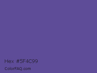 Hex #5f4c99 Color Image