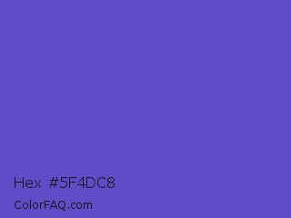 Hex #5f4dc8 Color Image