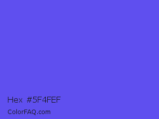 Hex #5f4fef Color Image