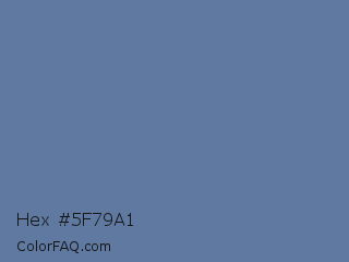 Hex #5f79a1 Color Image