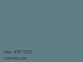 Hex #5f7e85 Color Image