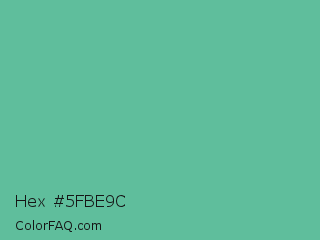 Hex #5fbe9c Color Image